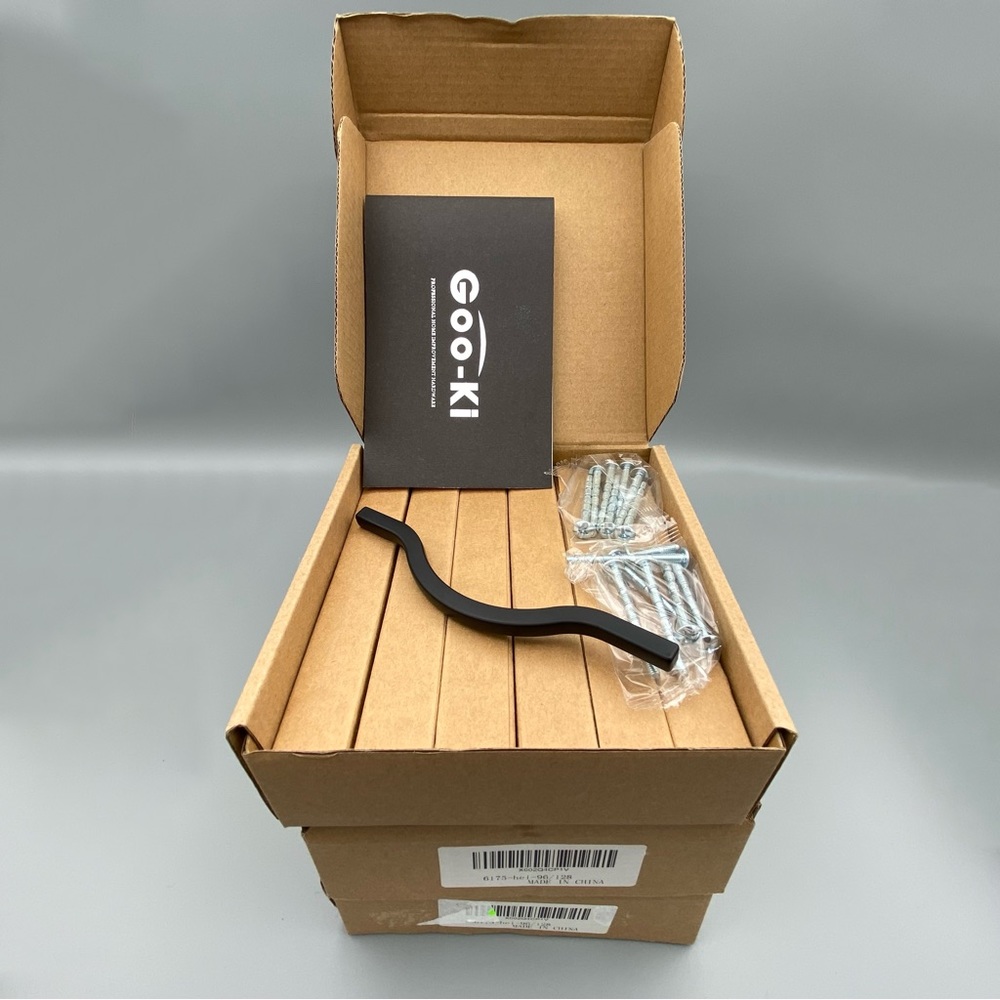 NIB Amazon Goo-ki Modern, Black Minimalist Drawer Hardware